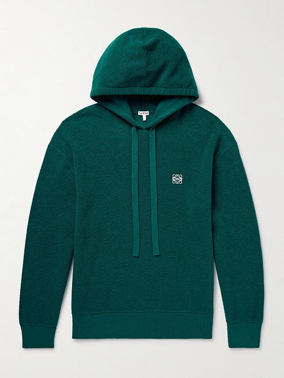 Dark green hooded sweatshirt from Loewe