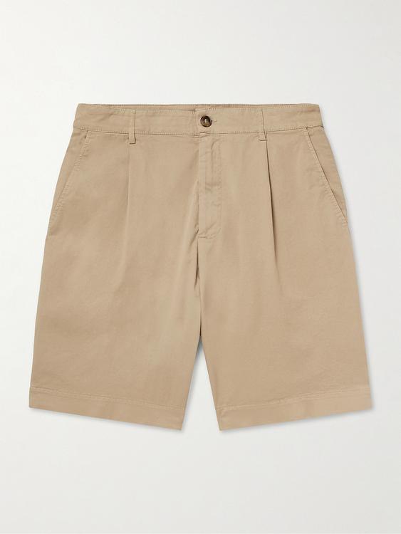 Taupe chino shorts from Canali