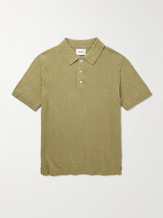 Khaki short sleeve polo shirt from NN07