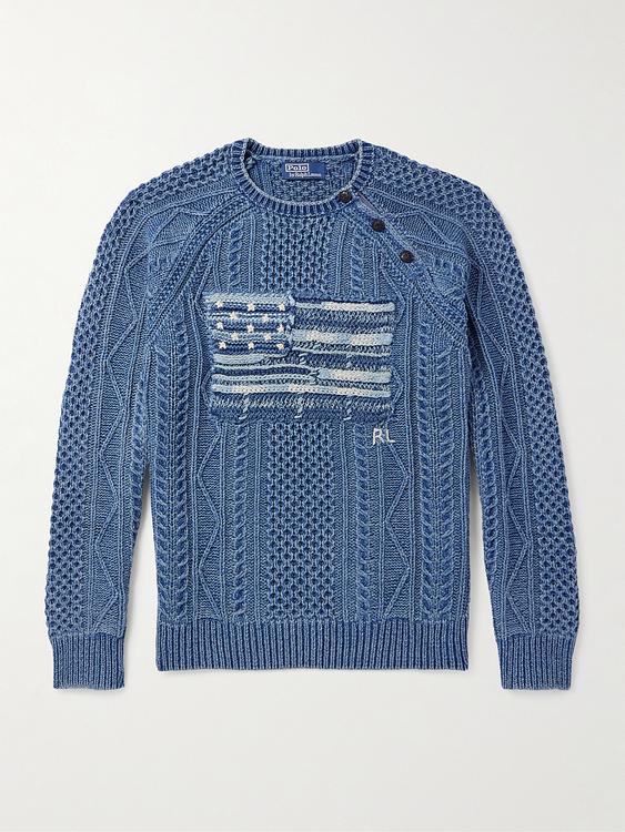 Striped dark blue sweater from Polo Ralph Lauren