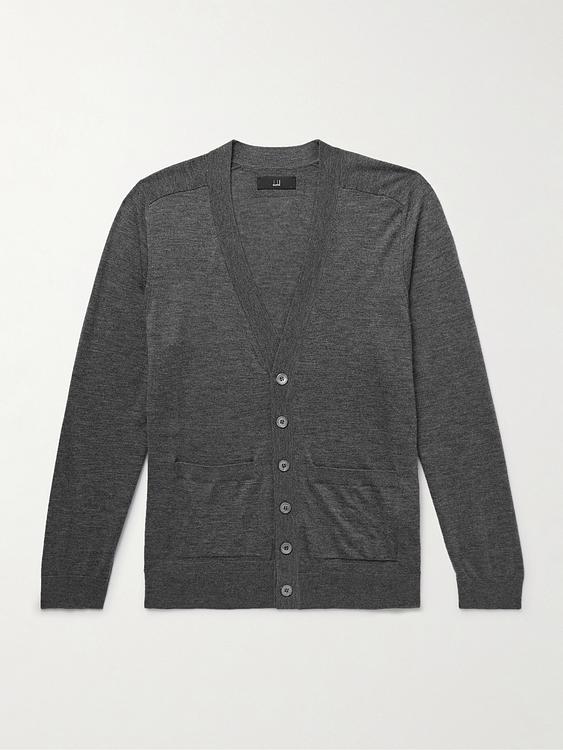 Dark grey cardigan from Dunhill
