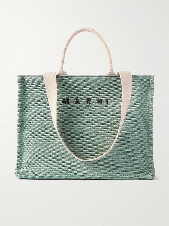 Print green tote bag from Marni