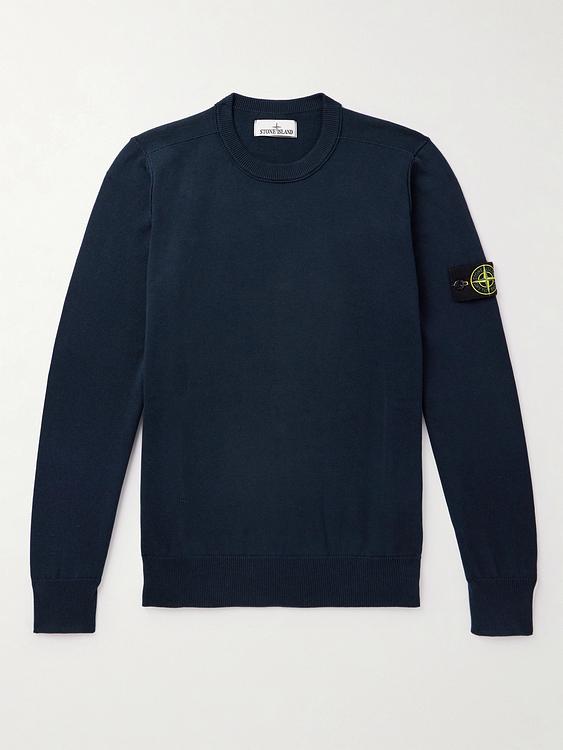 Print black sweater from Stone Island