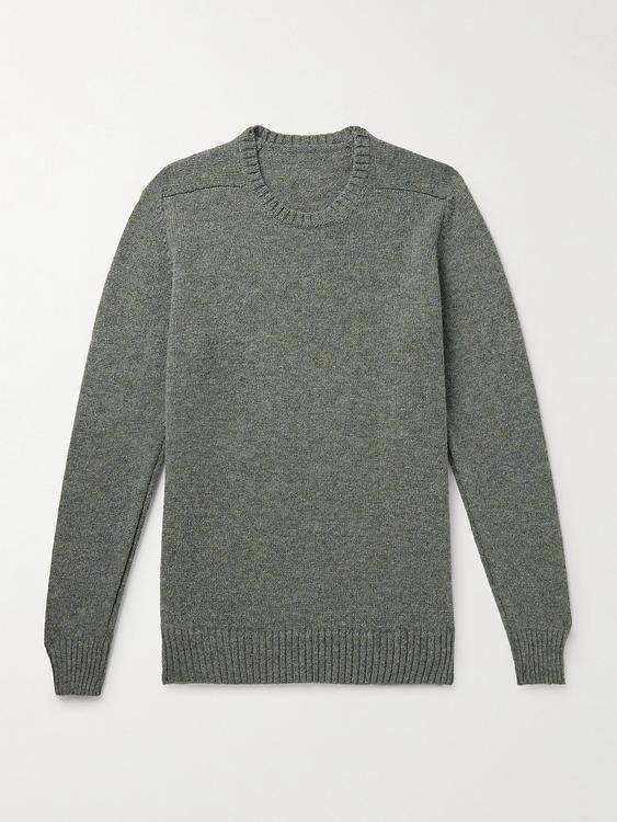 Taupe sweater from Anderson & Sheppard