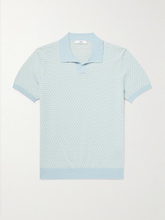 Grey short sleeve polo shirt from Mr P.