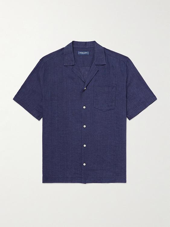 Dark blue short sleeve shirt from Frescobol Carioca