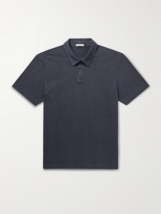 Dark grey short sleeve polo shirt from James Perse