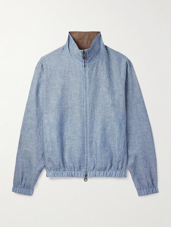 Blue bomber jacket from Loro Piana