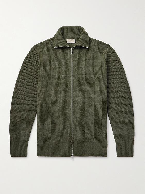 Dark green half-zip from John Smedley