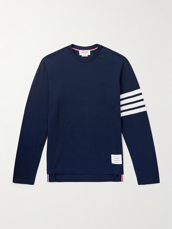 Print dark blue sweatshirt from Thom Browne