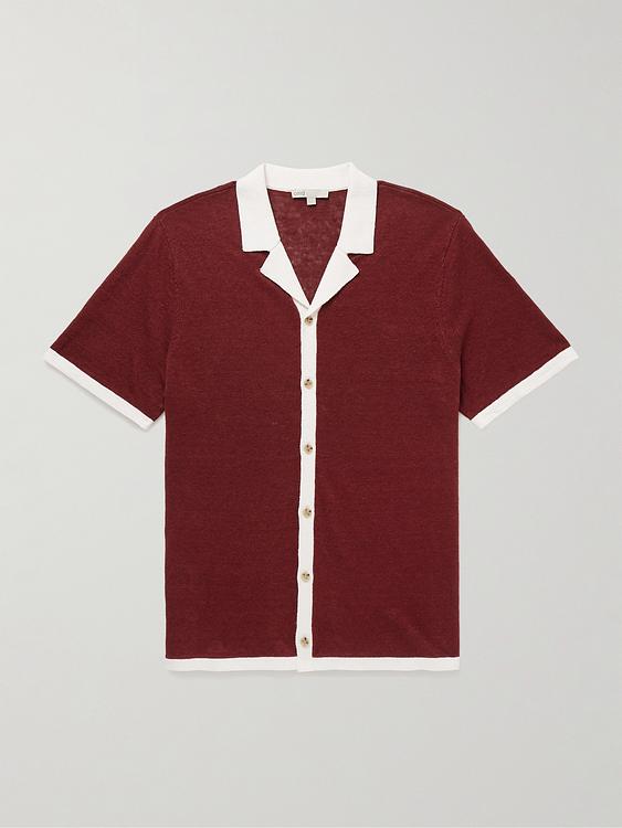 Dark red short sleeve shirt from Onia