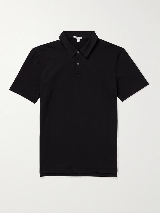 Black short sleeve polo shirt from James Perse