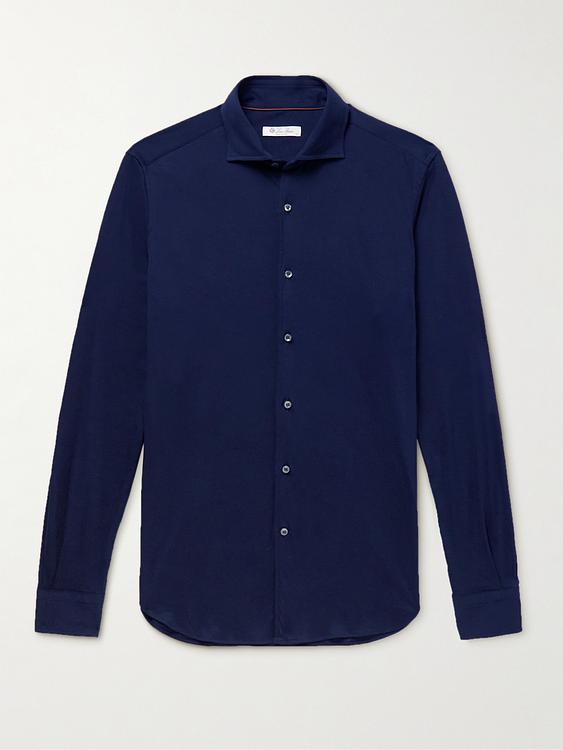Dark blue casual shirt from Loro Piana
