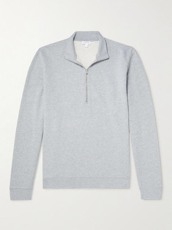 Grey half-zip from Sunspel