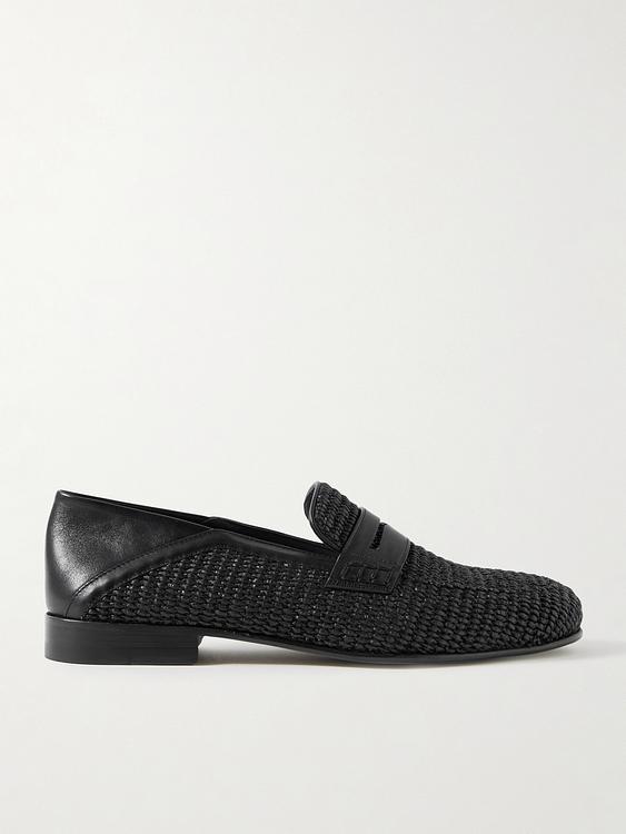 Black loafers from Manolo Blahnik