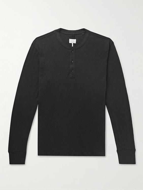Black henley shirt from Rag & Bone