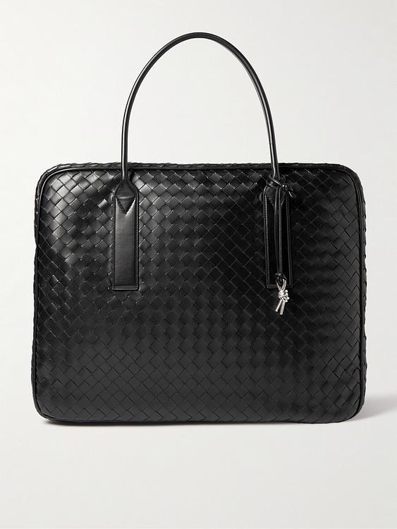 Black briefcase from Bottega Veneta