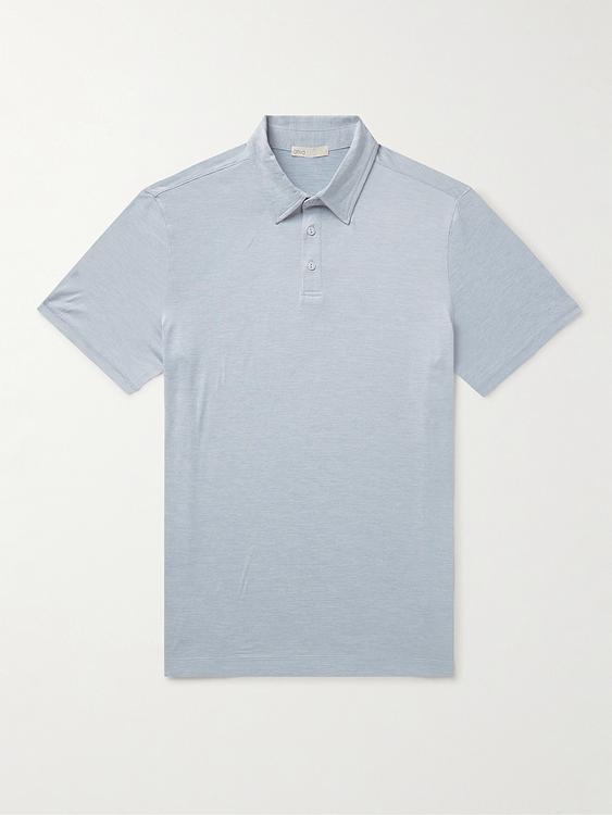 Grey short sleeve polo shirt from Onia