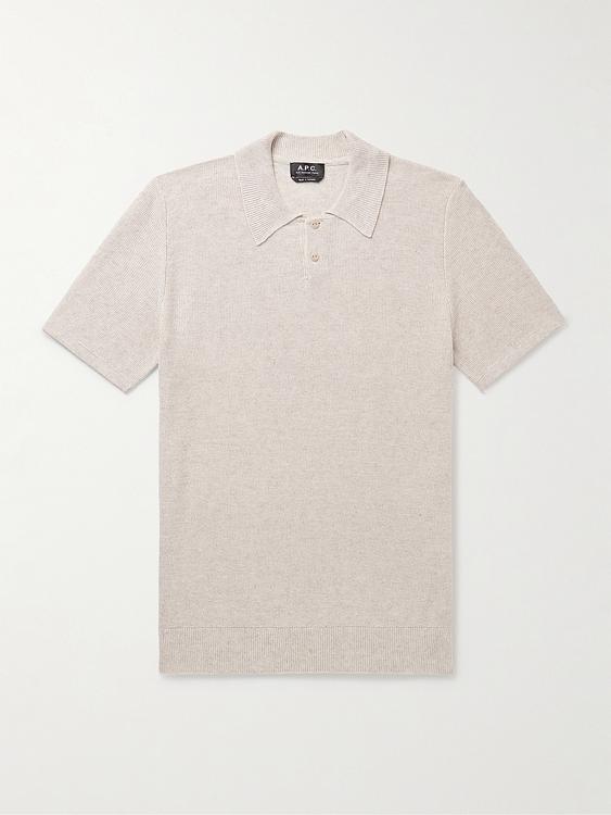 White short sleeve polo shirt from A.P.C