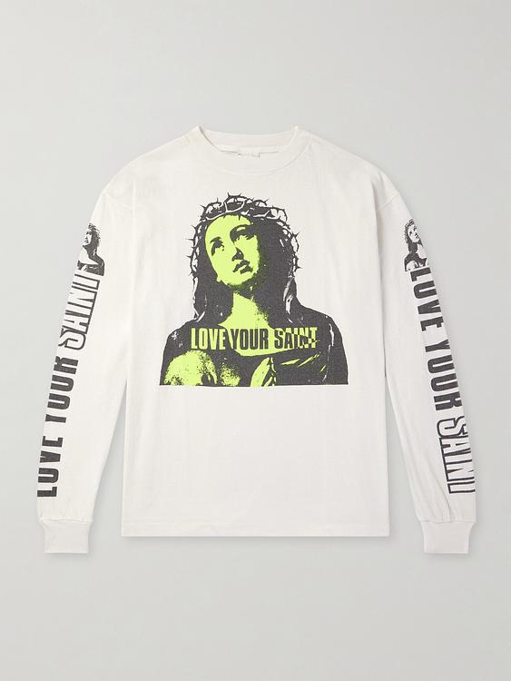 Print white sweatshirt from Saint Mxxxxxx