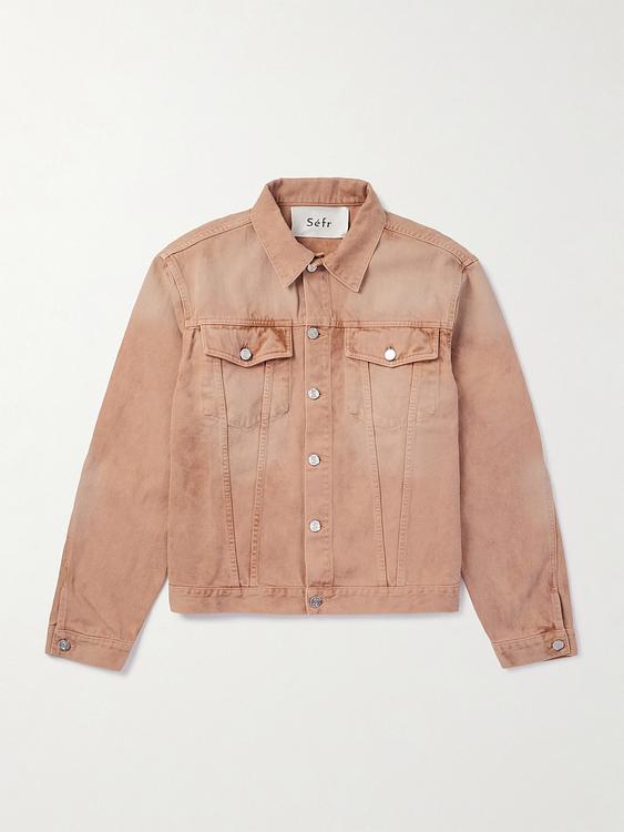 Peach denim jacket from Séfr