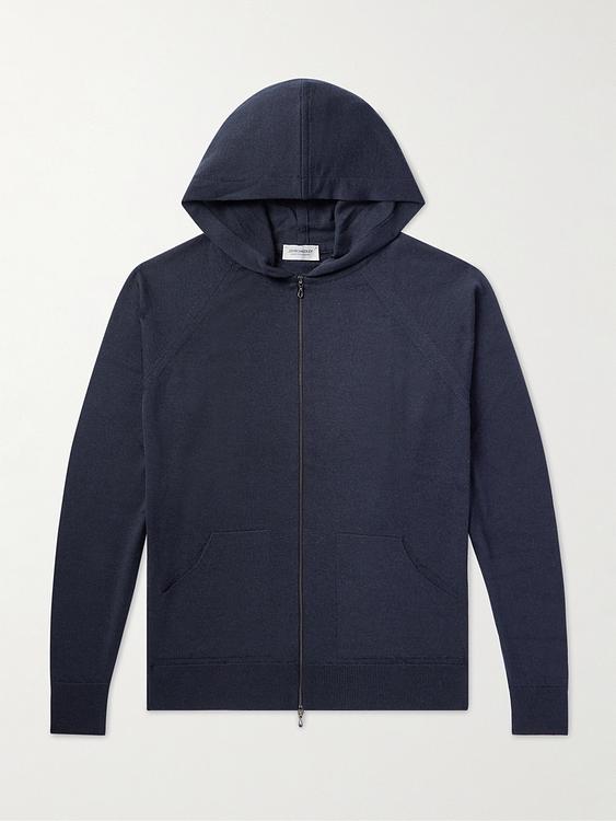 Black hooded sweatshirt from John Smedley