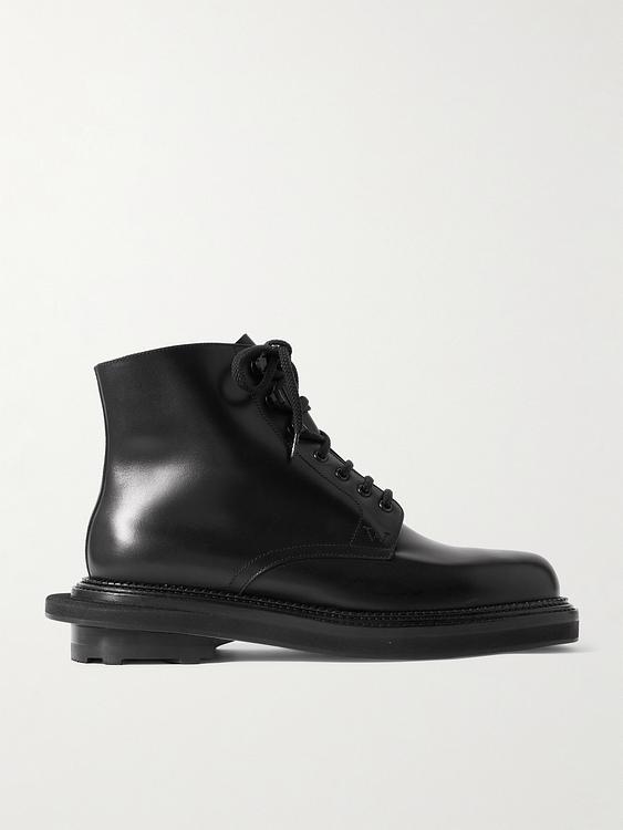 Black lace-up boots from J.M. Weston