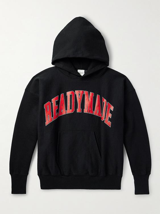 Print black hooded sweatshirt from Readymade