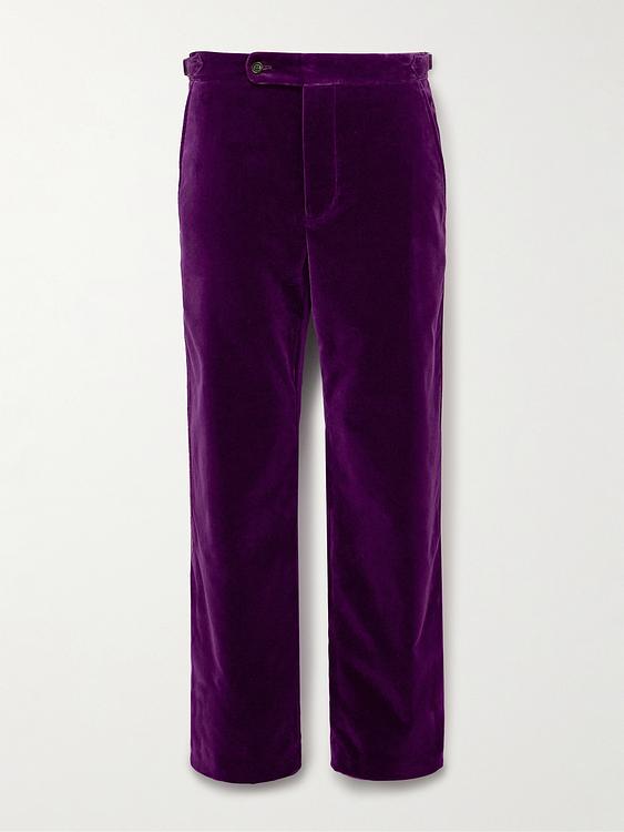 Purple suit trousers from Bode