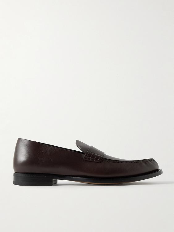 Dark brown loafers from The Row