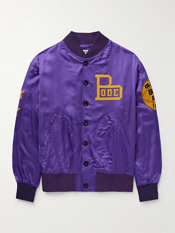 Purple bomber jacket from Bode