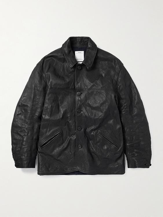 Black leather jacket from Visvim