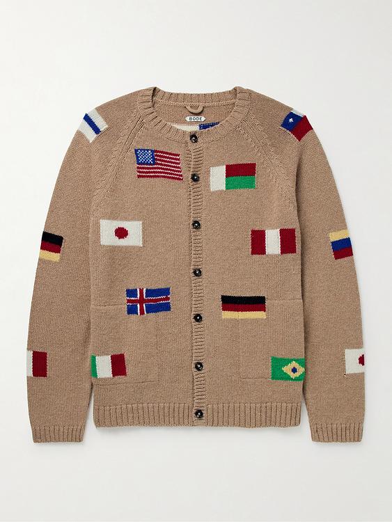 Brown cardigan from Bode