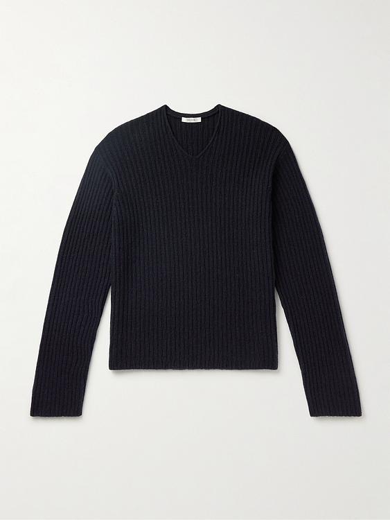 Black cashmere sweater from The Row