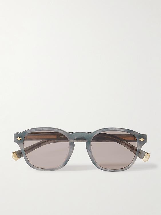 Beige d-frame sunglasses from Brunello Cucinelli