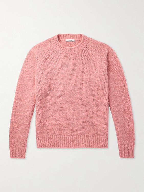 Peach cashmere sweater from The Row