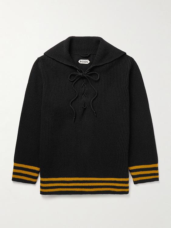 Print black sweater from Bode