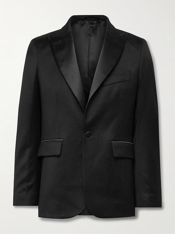 Black tuxedo jacket from Bode