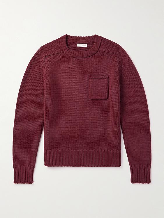 Dark red sweater from Miles Leon