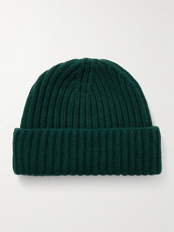 Dark green beanie from Drake's