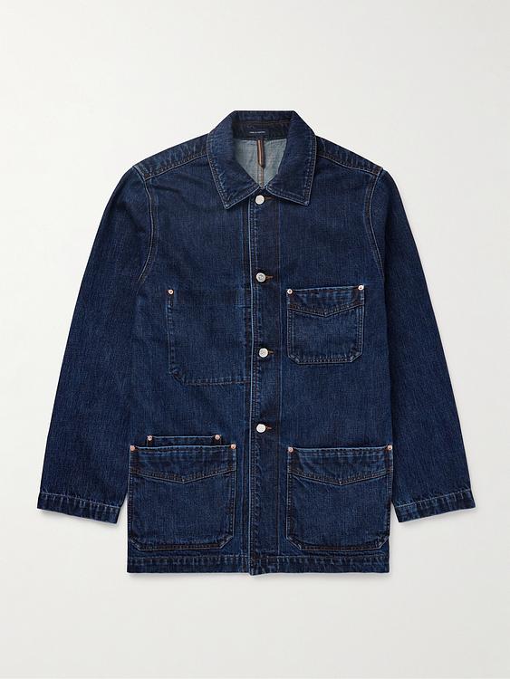 Dark blue denim jacket from Drake's