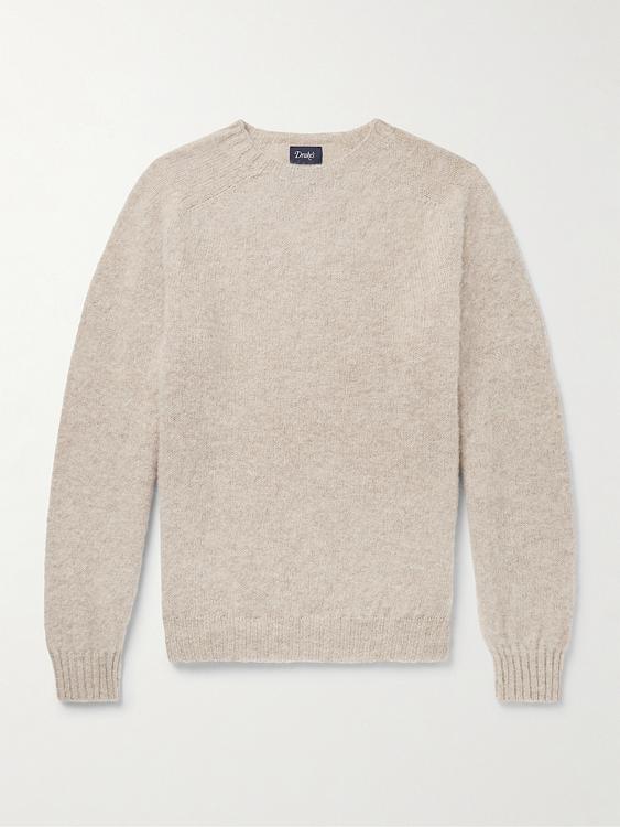 Beige sweater from Drake's