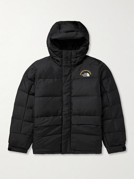 Black down jacket from The North Face
