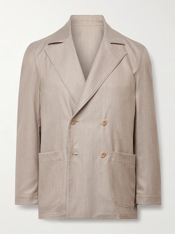 Beige double-breasted suit jacket from Stòffa