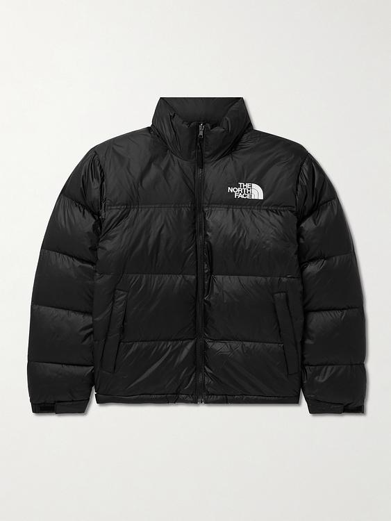 Black down jacket from The North Face