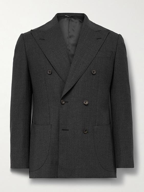 Black double-breasted blazer from Thom Sweeney