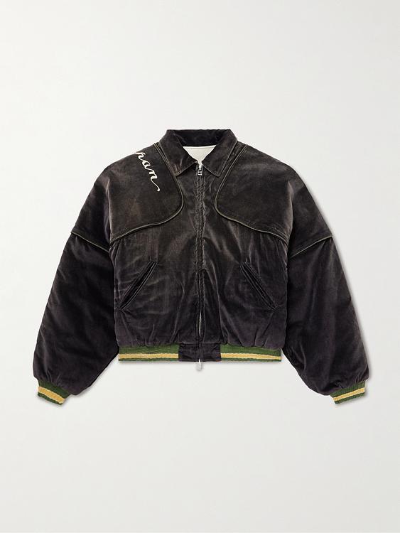 Black bomber jacket from Kapital