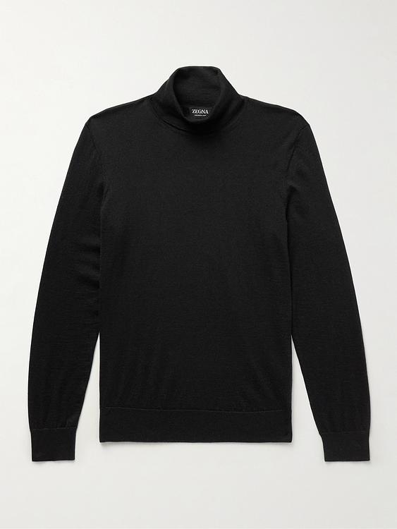 Black turtleneck from Zegna