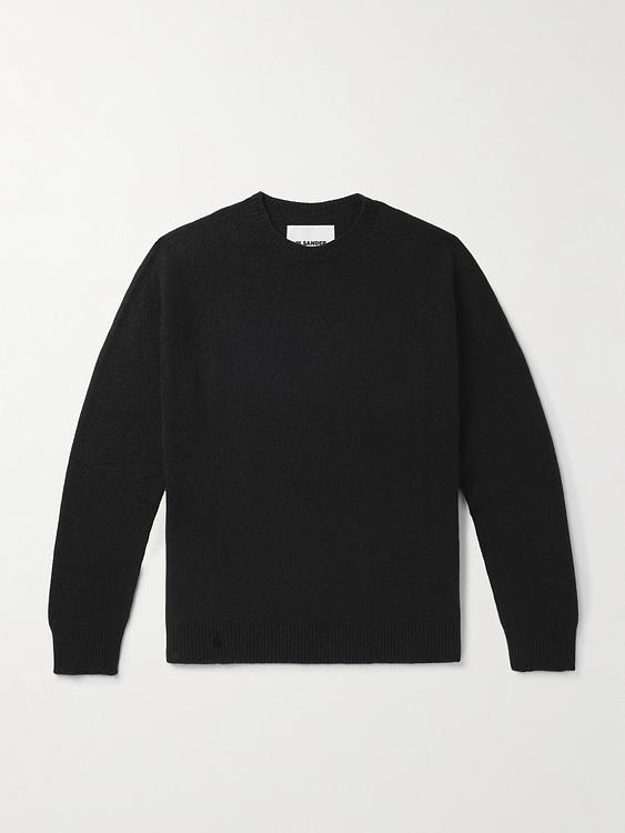 Black cashmere sweater from Jil Sander