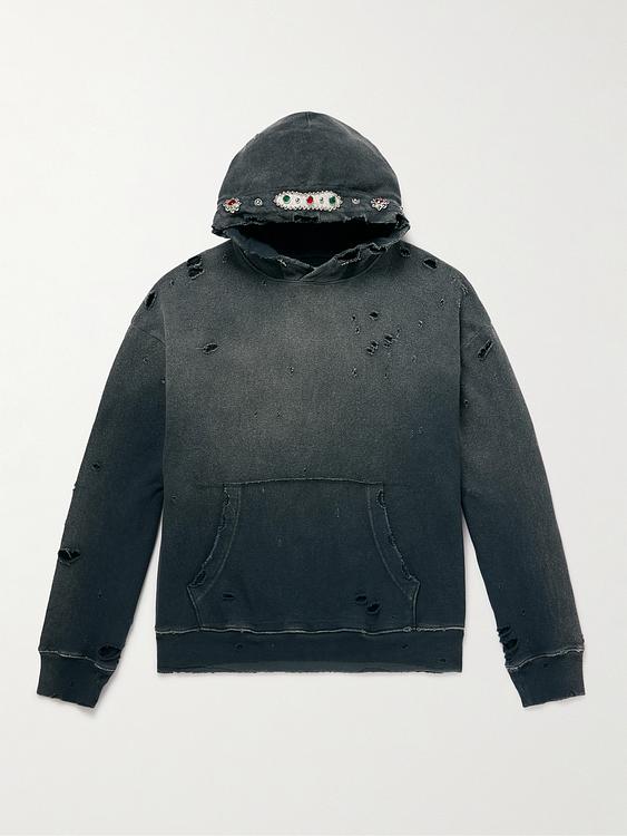 Black hooded sweatshirt from Kapital